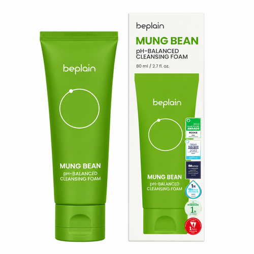 beplain Mung Bean – mousse nettoyante pH équilibré 80 ml